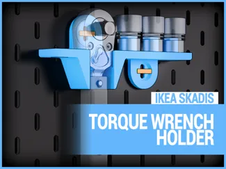 Torque Wrench Holder for IKEA Skadis (T-Nut Mount)
