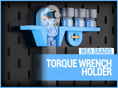 Torque Wrench Holder for IKEA Skadis (T-Nut Mount)