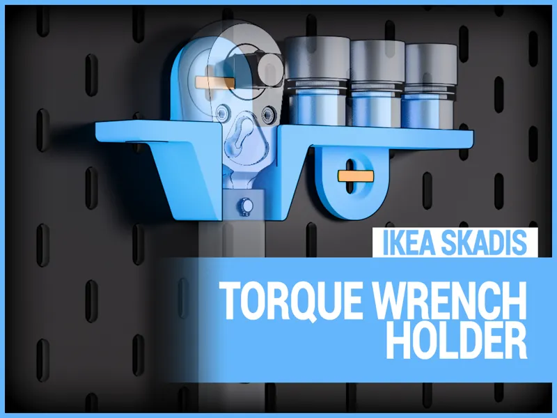 Torque Wrench Holder for IKEA Skadis (T-Nut Mount)