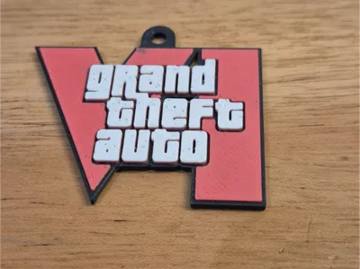 GTA VI Logo Keychain (No AMS Needed!)