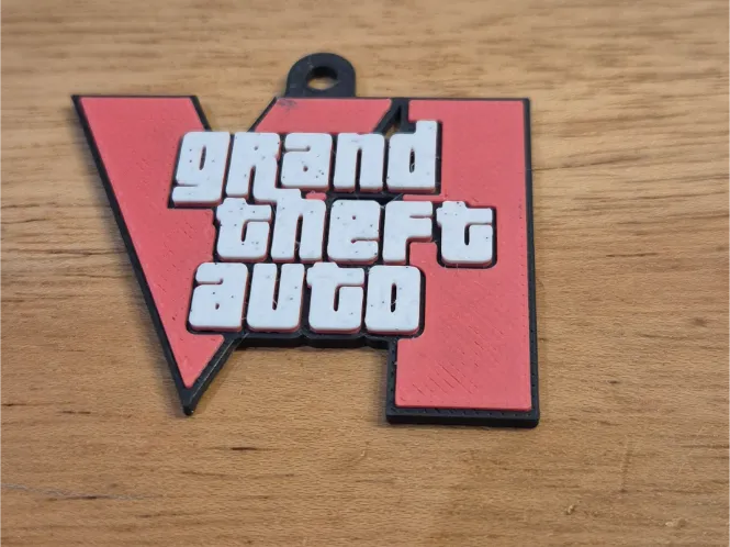 GTA VI Logo Keychain (No AMS Needed!)