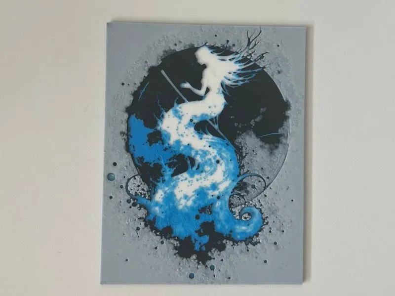 Japanese Art Style - Lady by the moon