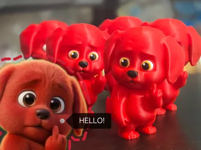 Internet-famous Middle Finger Red Puppy