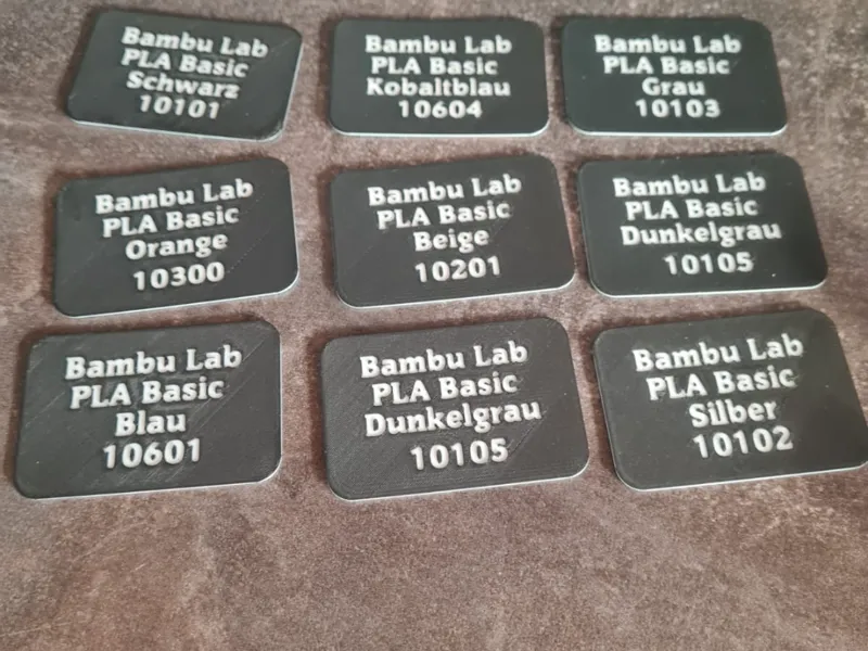 Filament Beschriftung
