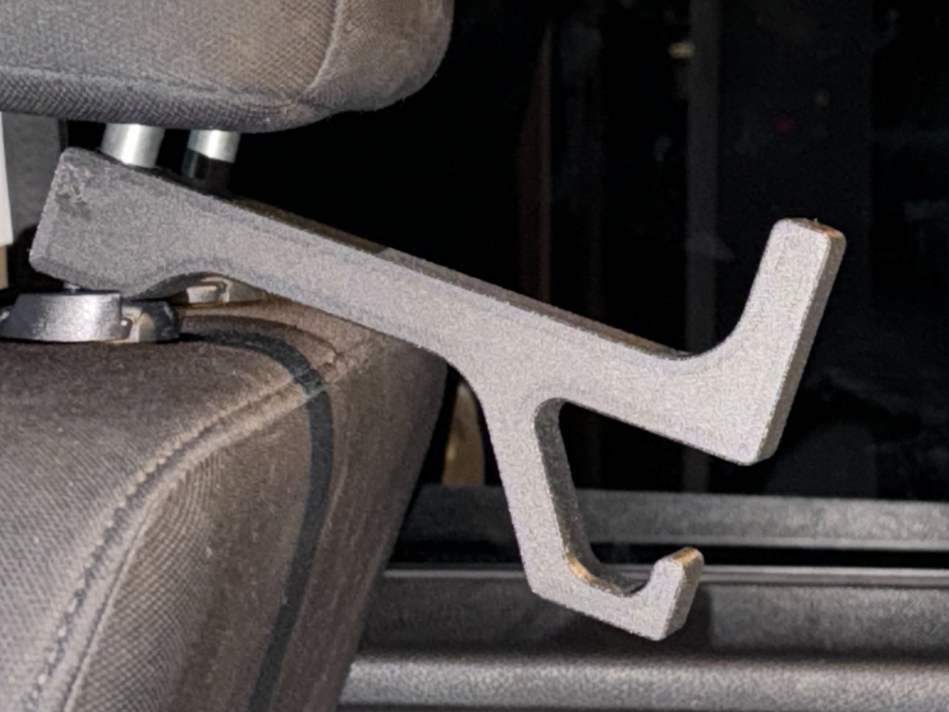 Improved Truck Headrest Hard Hat Vest Hanger 