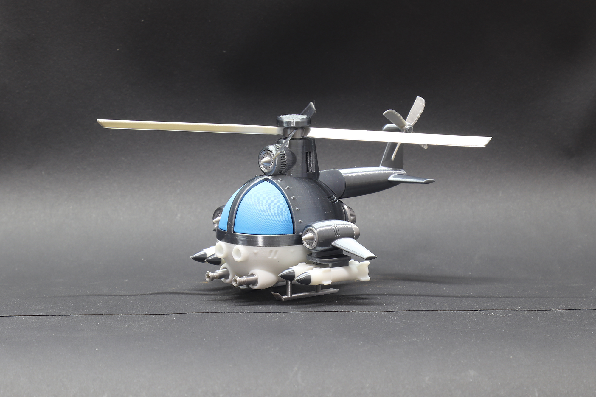 Miniatura 1 do modelo 3D 赛博朋克风小鸟直升机（迷你版，已分盘）