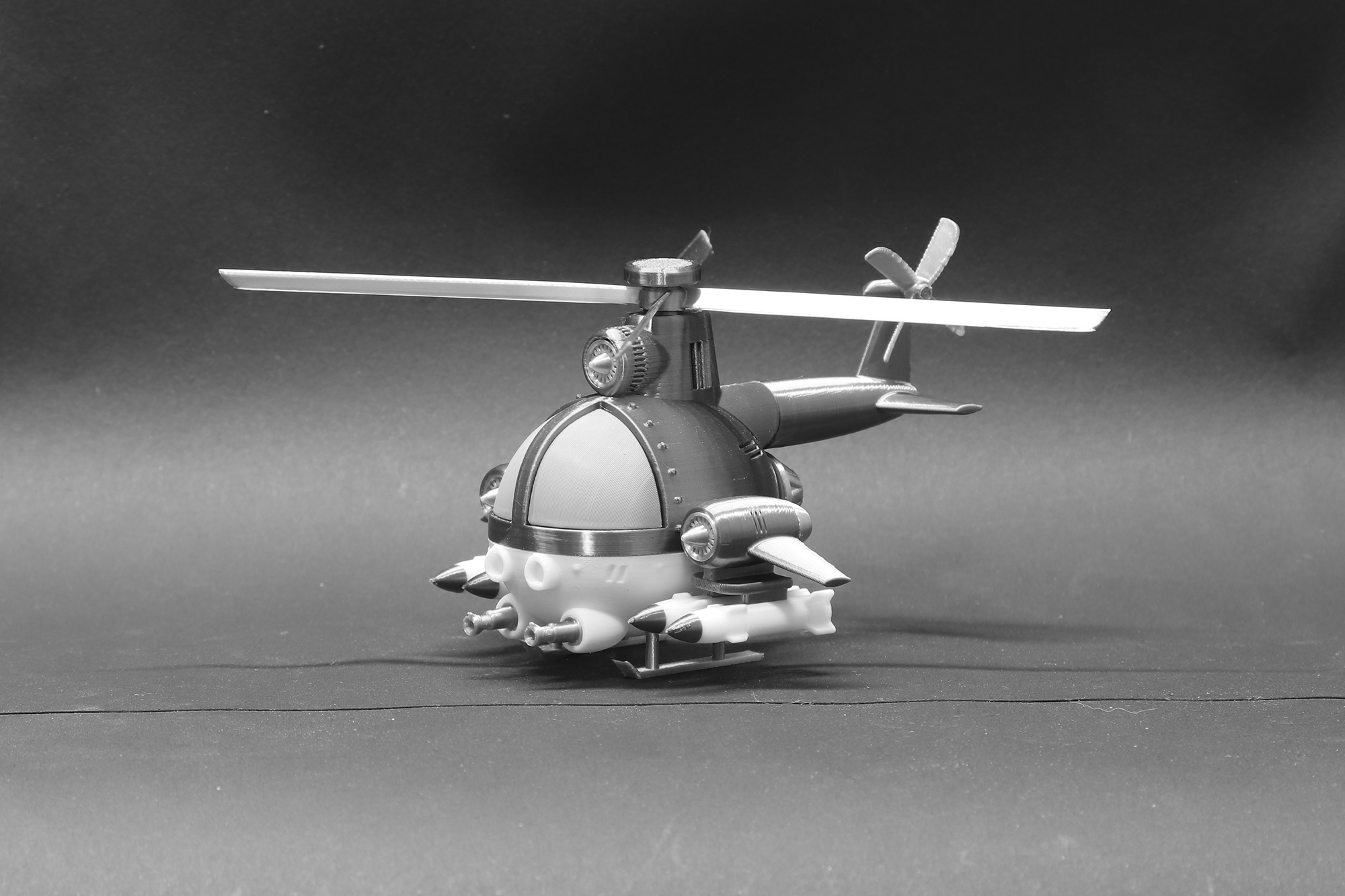 Miniatura 2 do modelo 3D 赛博朋克风小鸟直升机（迷你版，已分盘）