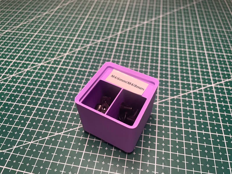 Gridfinity Cubo 1x1 para Tornillos con separador