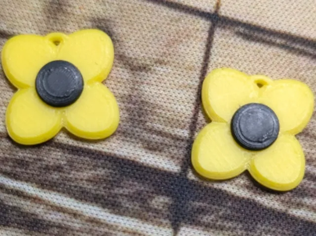 yellow flower earring