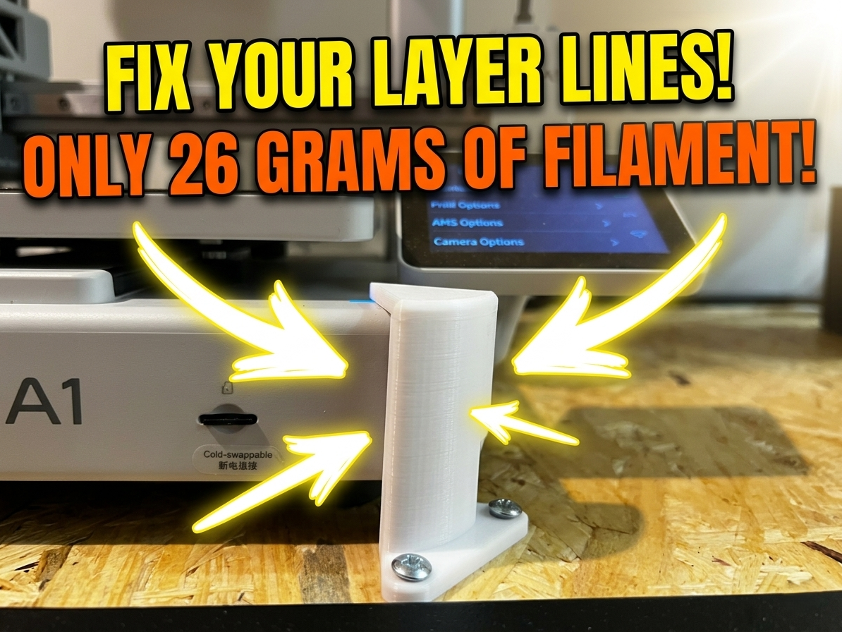 A1 Base Mount - FIX LAYER LINES WITH ONLY 26g!