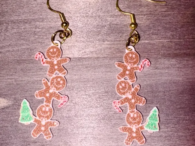 Gingerbread Man Earrings