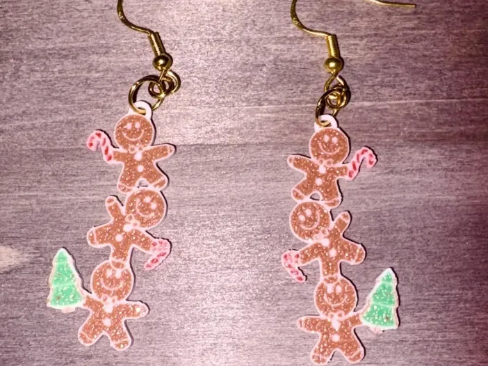 Gingerbread Man Earrings