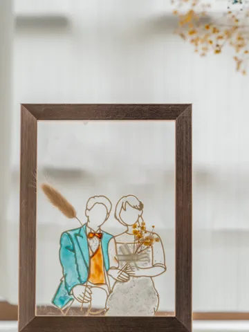 Accesorio para impresora 3D: Wedding Couple Line Art | Bride & Groom — vista de referencia 2