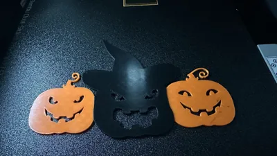 Halloween 3 Pumpkins by CutMaster MakerWorld: Download Free 3D Models