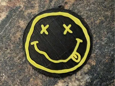 Nirvana Smiley Keychain