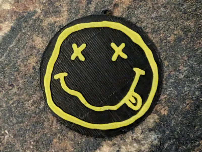 Nirvana Smiley Keychain