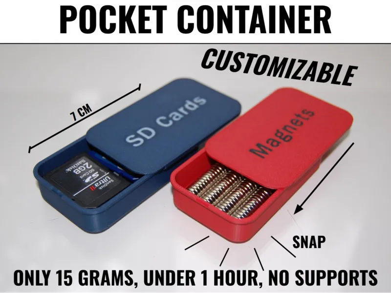 Customizable Mini Pocket Container