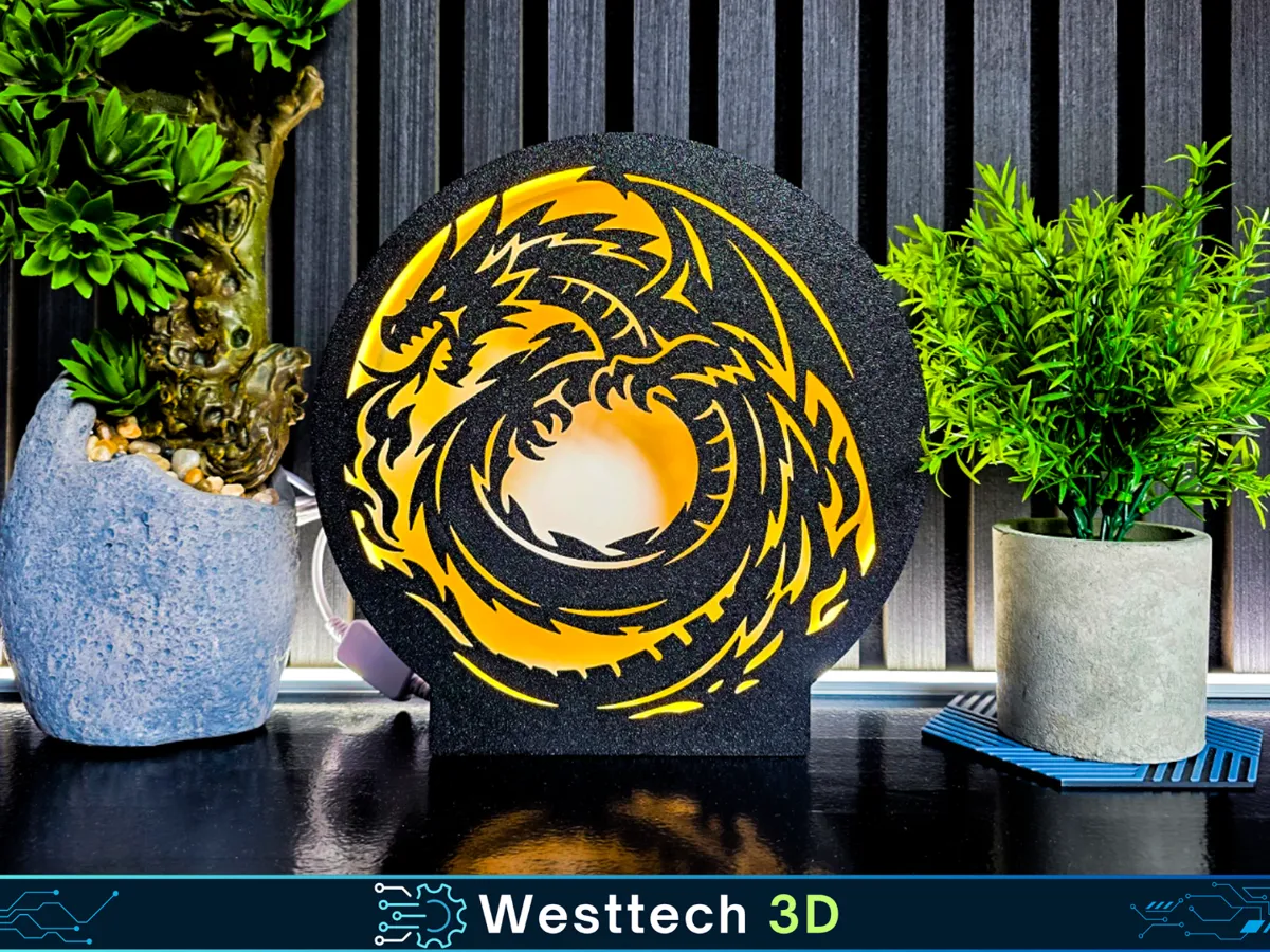 Dragon Lamp - Free 3D Print Model - MakerWorld