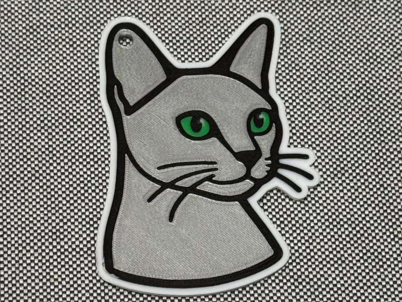 Russin Blue Cat Keychain