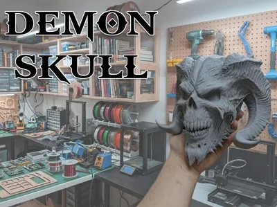 Demon Skull - Sculpture 3D