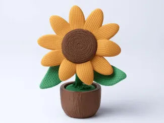 3D-Printable Sunflower Sculpture for Home Decor