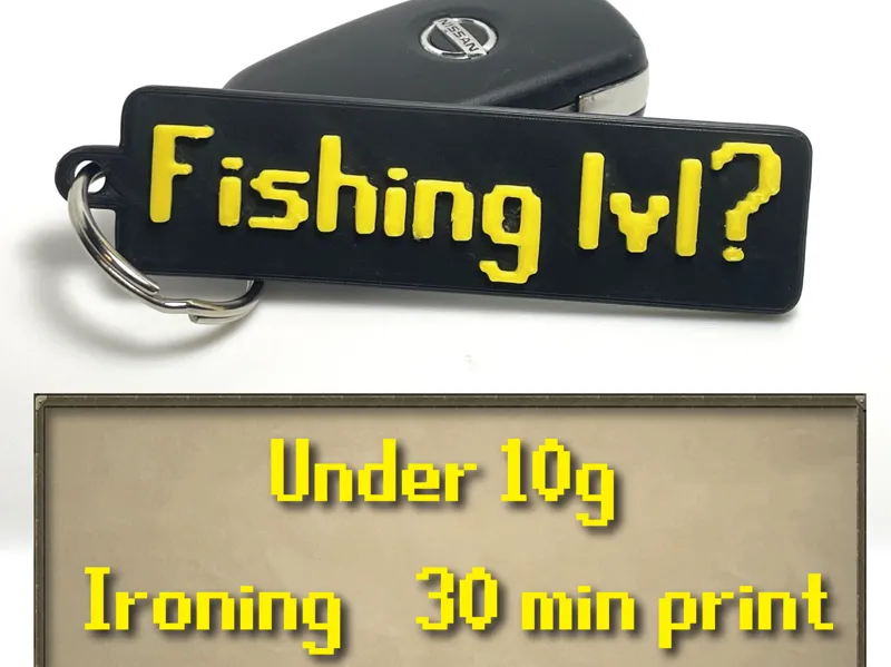Fishing lvl? Funny Old School RuneScape Keychain