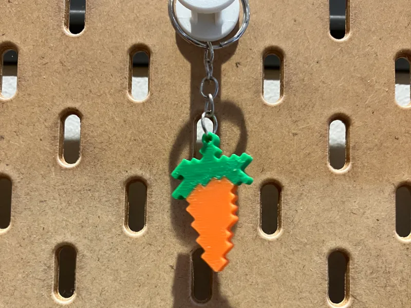 Minecraft Carrot Keychain