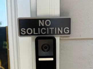 Logitech Circle Doorbell No Soliciting Sign