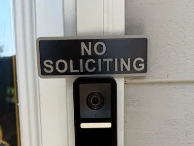 Logitech Circle Doorbell No Soliciting Sign