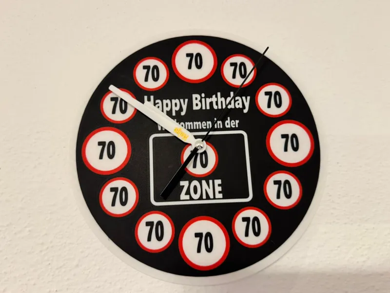 Uhr zum 70 jährigem Geburtstag