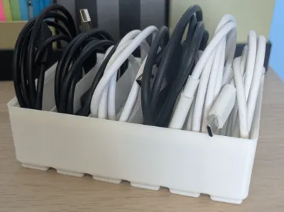 2x3x5 gridfinity container 5 dividers for cables