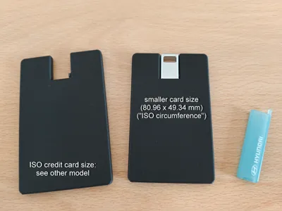 Hyundai Spare Key: Credit Card (smaller than ISO)