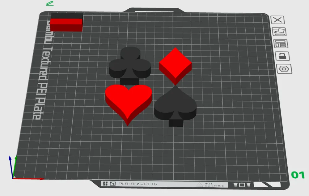Playing card suit - images - Free 3D Print Model - MakerWorld