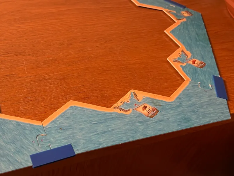 Super minimal catan sea border frame clip