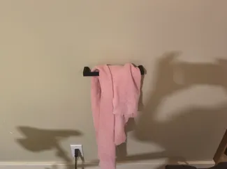 Wall mounted towel hanger