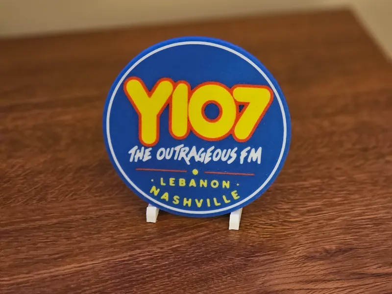 Y107 Nashville Outrageous FM Coaster