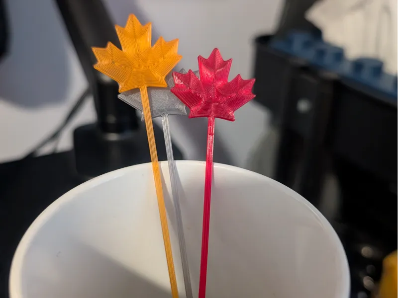 Maple Leaf Drink Stir Sticks