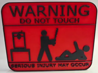 Do Not touch sign