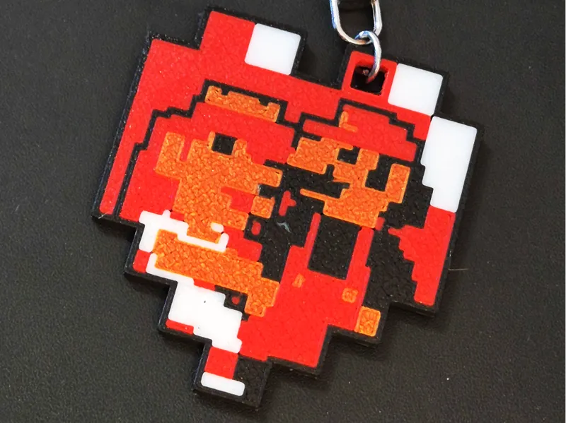 Mario and Peach keychain