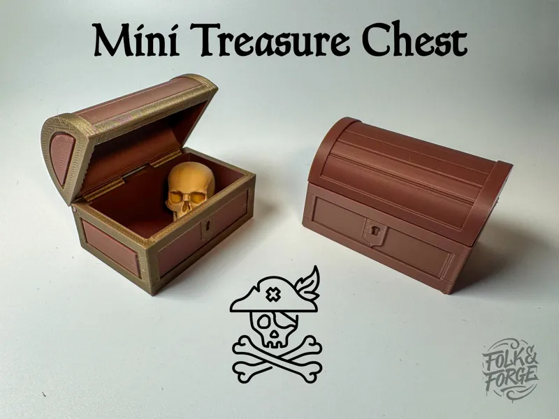 Mini Treasure Chest with Opening Lid