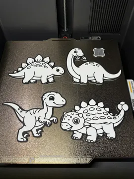 Modelo para impresión 3D: Kid's Coloring Plates - Dinosaurs — vista de referencia 3