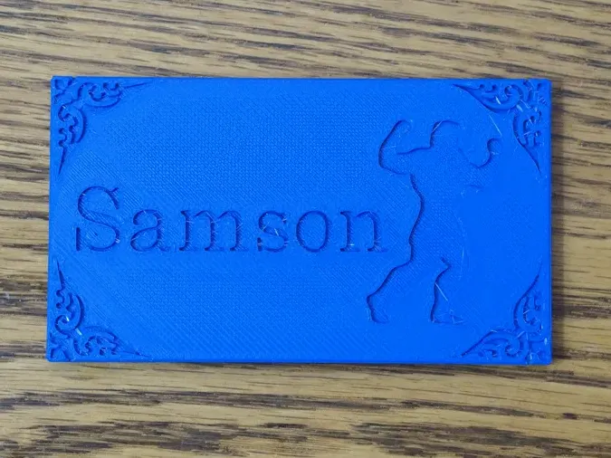 Samson Decal Name Plate Beautiful - For Vex Robot