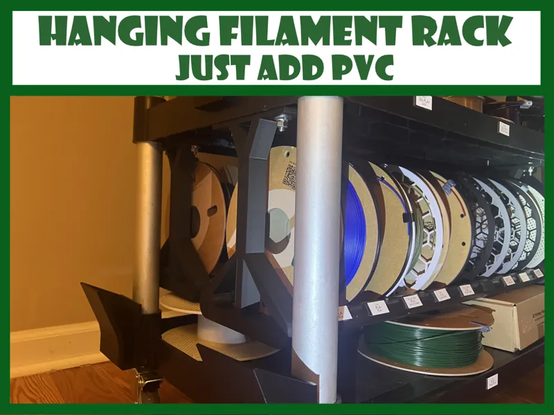 Hanging Filament Rack - Add 1" PVC Pipes