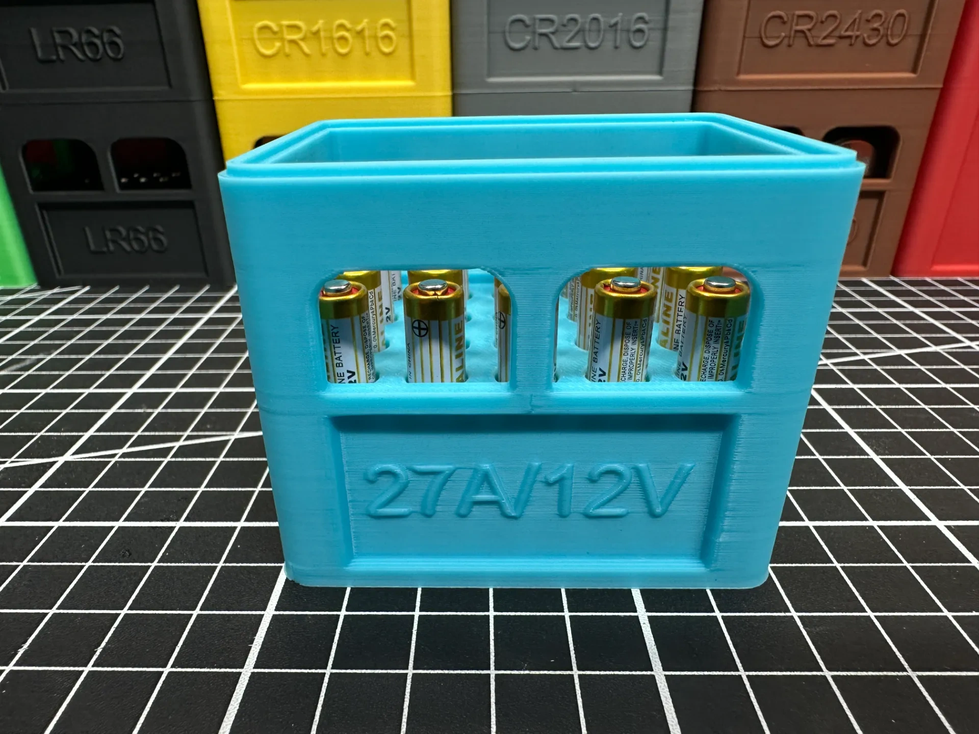 Miniatura 52 do modelo 3D 可堆叠啤酒箱 电池收纳箱 （51款常用电池，可定制各类电池尺寸）