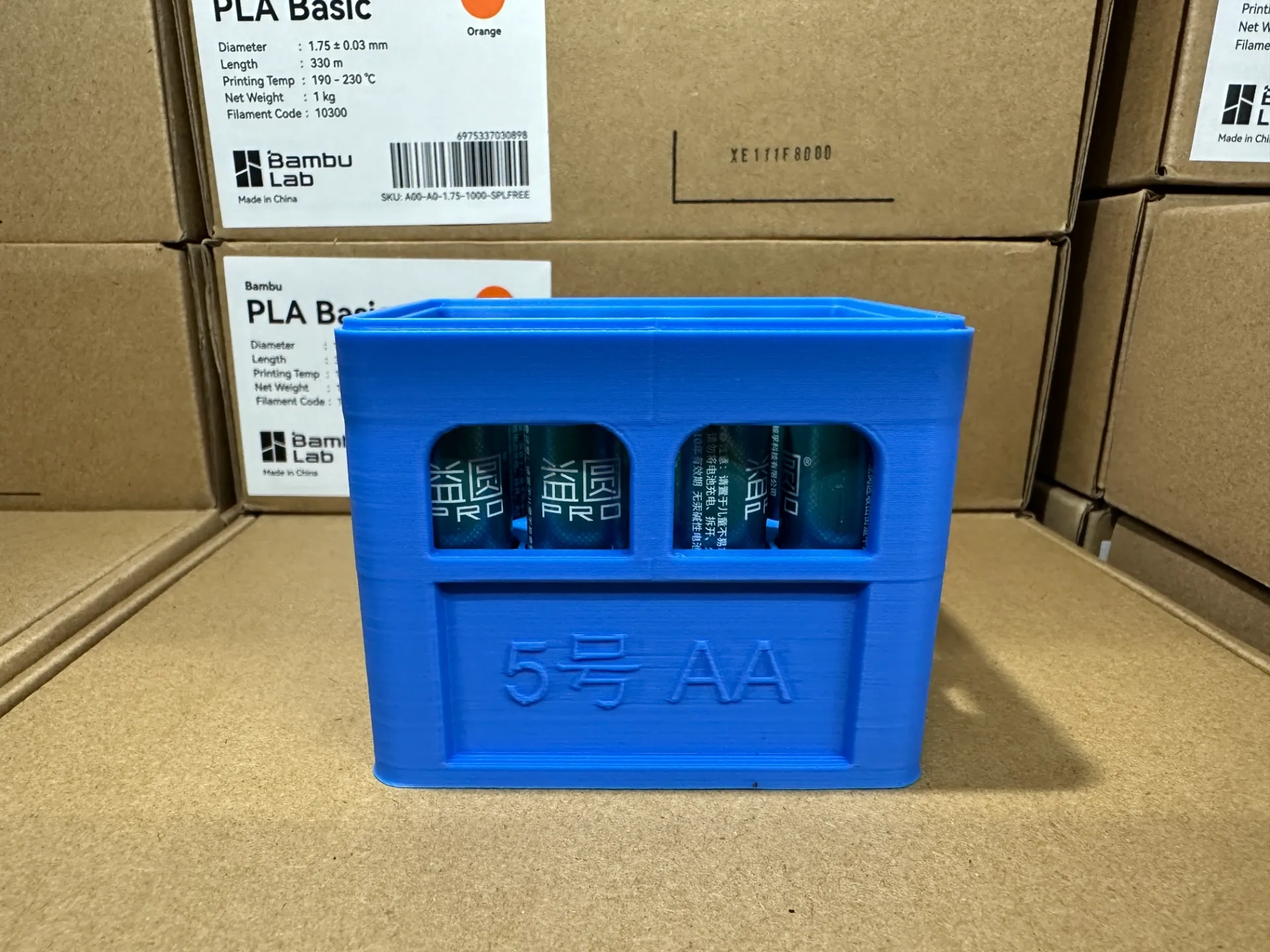 Miniatura 3 do modelo 3D 可堆叠啤酒箱 电池收纳箱 （51款常用电池，可定制各类电池尺寸）