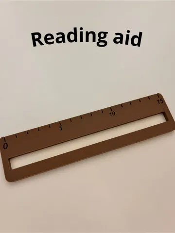 Modelo para impresión 3D: reading aid (ruler: cm/inch) — vista de referencia 2