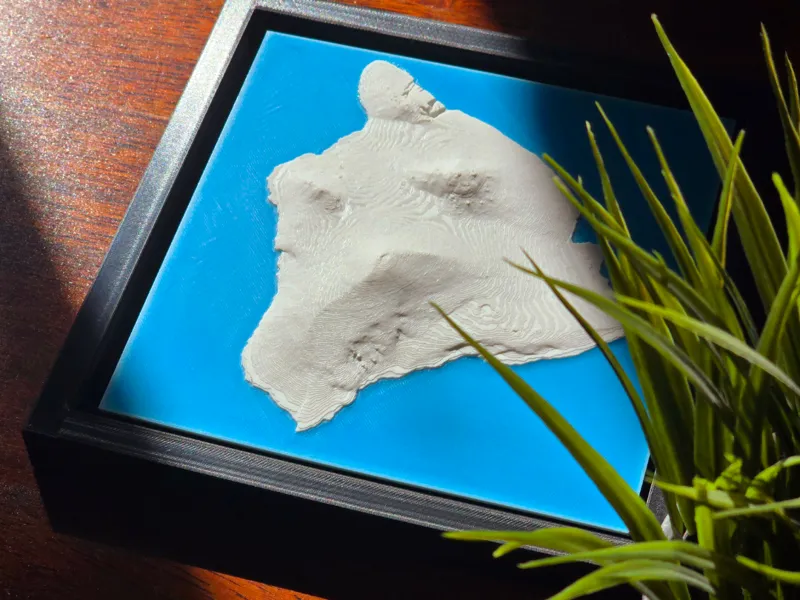 Island of Hawaiʻi, USA (HI) Topographic Island Map