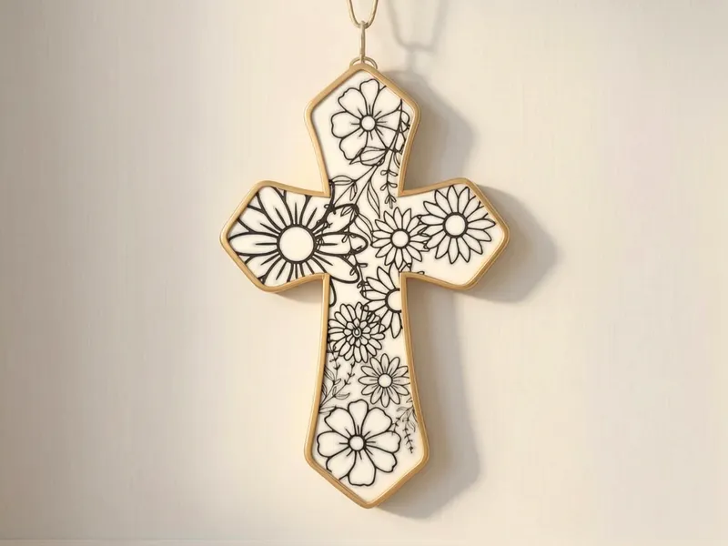 Lace Floral Cross