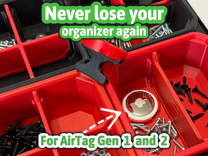 AirTag Holder for Milwaukee Packout Slim Box