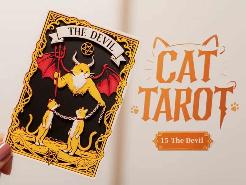 Cat tarot-15-The Devil